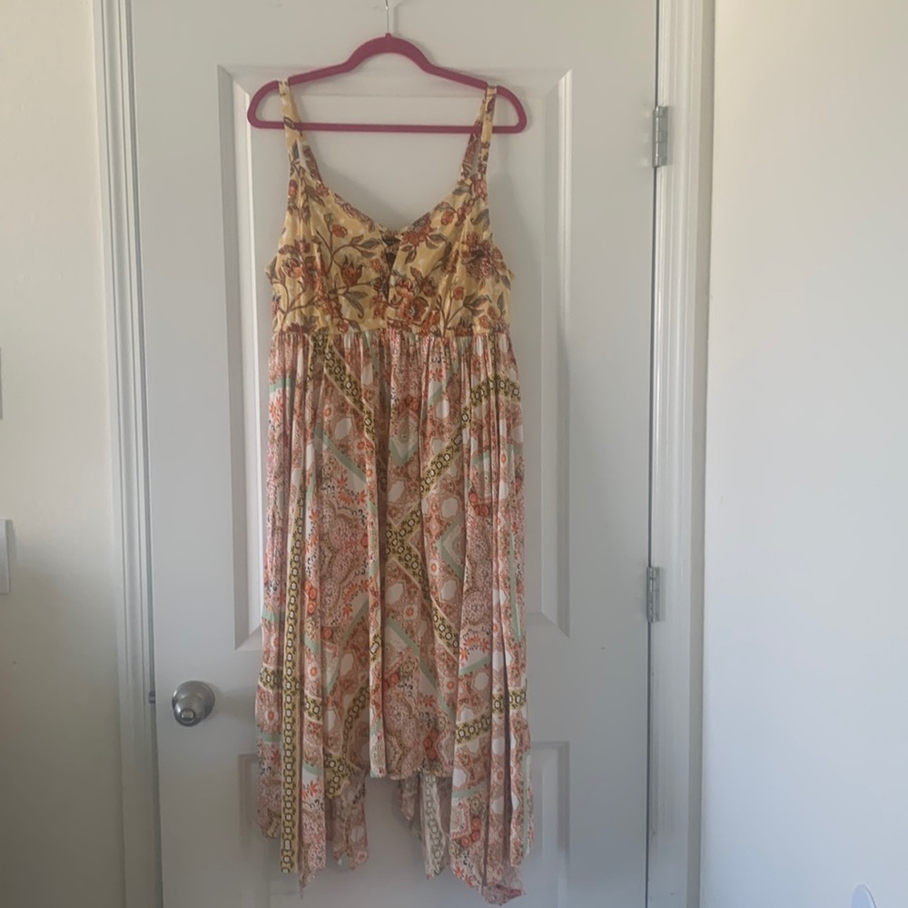 Torrid handkerchief midi sundress.